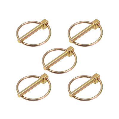 Harfington Linch Pin with Ring Assortment Kit for Boat Trailer Tractor 5Pcs