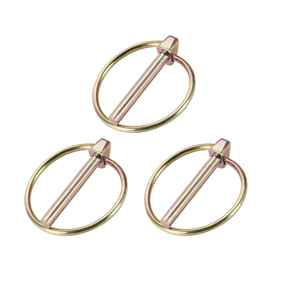 Harfington Linch Pin with Ring Assortment Kit for Boat Trailer Tractor 3Pcs