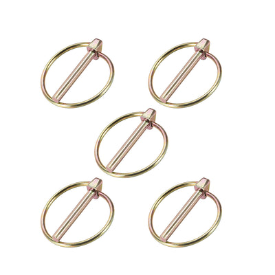 Harfington Linch Pin with Ring Assortment Kit for Boat Trailer Tractor 5Pcs