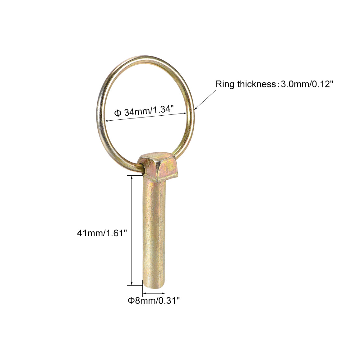 Harfington Linch Pin with Ring Assortment Kit for Boat Trailer Tractor 5Pcs