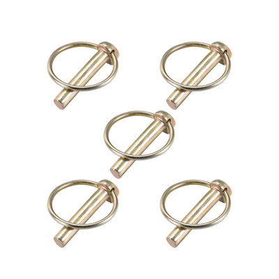Harfington Linch Pin with Ring Assortment Kit for Boat Trailer Tractor 5Pcs