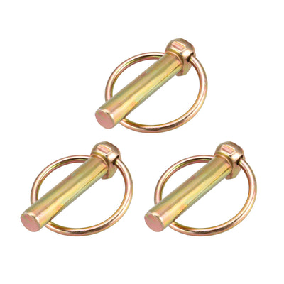 Harfington Linch Pin with Ring Assortment Kit for Boat Trailer Tractor 3Pcs