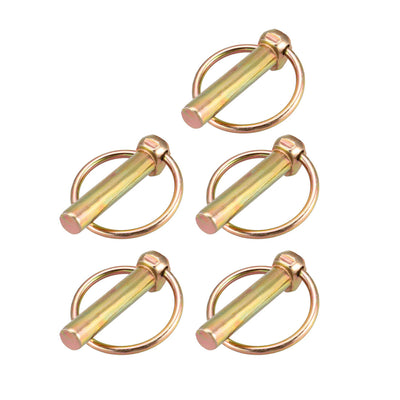 Harfington Linch Pin with Ring 9.6mmx45mm Assortment Kit for Boat Trailer Tractor Horsebox 5Pcs