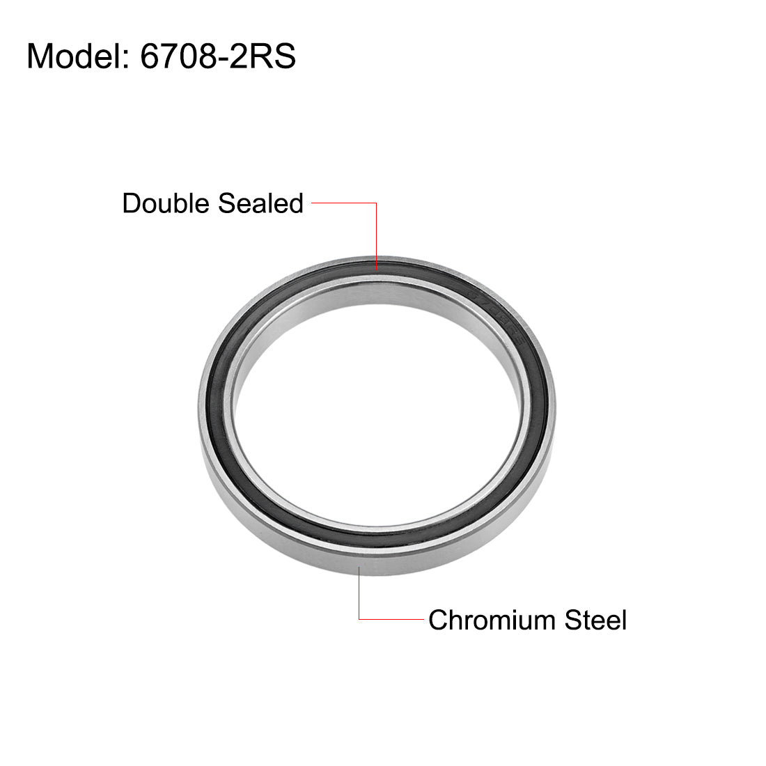 uxcell Uxcell Deep Groove Ball Bearings Thin Section Double Sealed Chrome Steel