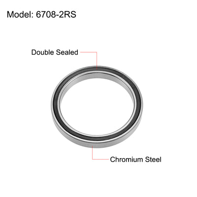 Harfington Uxcell Deep Groove Ball Bearings Thin Section Double Sealed Chrome Steel