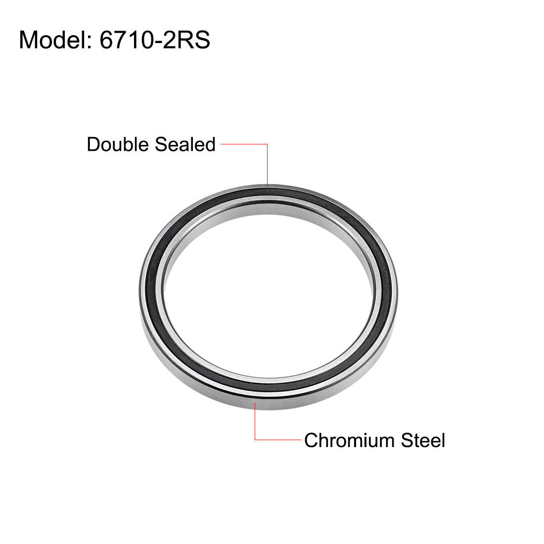 uxcell Uxcell Deep Groove Ball Bearings Thin Section Double Sealed Chrome Steel