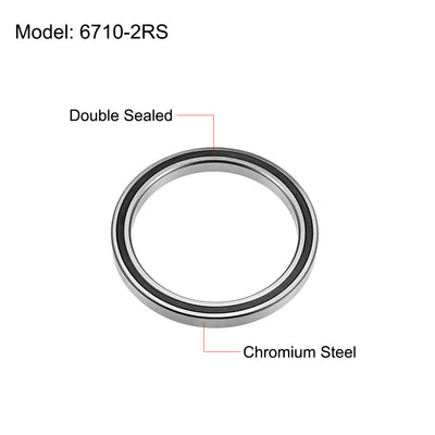 Harfington Uxcell Deep Groove Ball Bearings Thin Section Double Sealed Chrome Steel