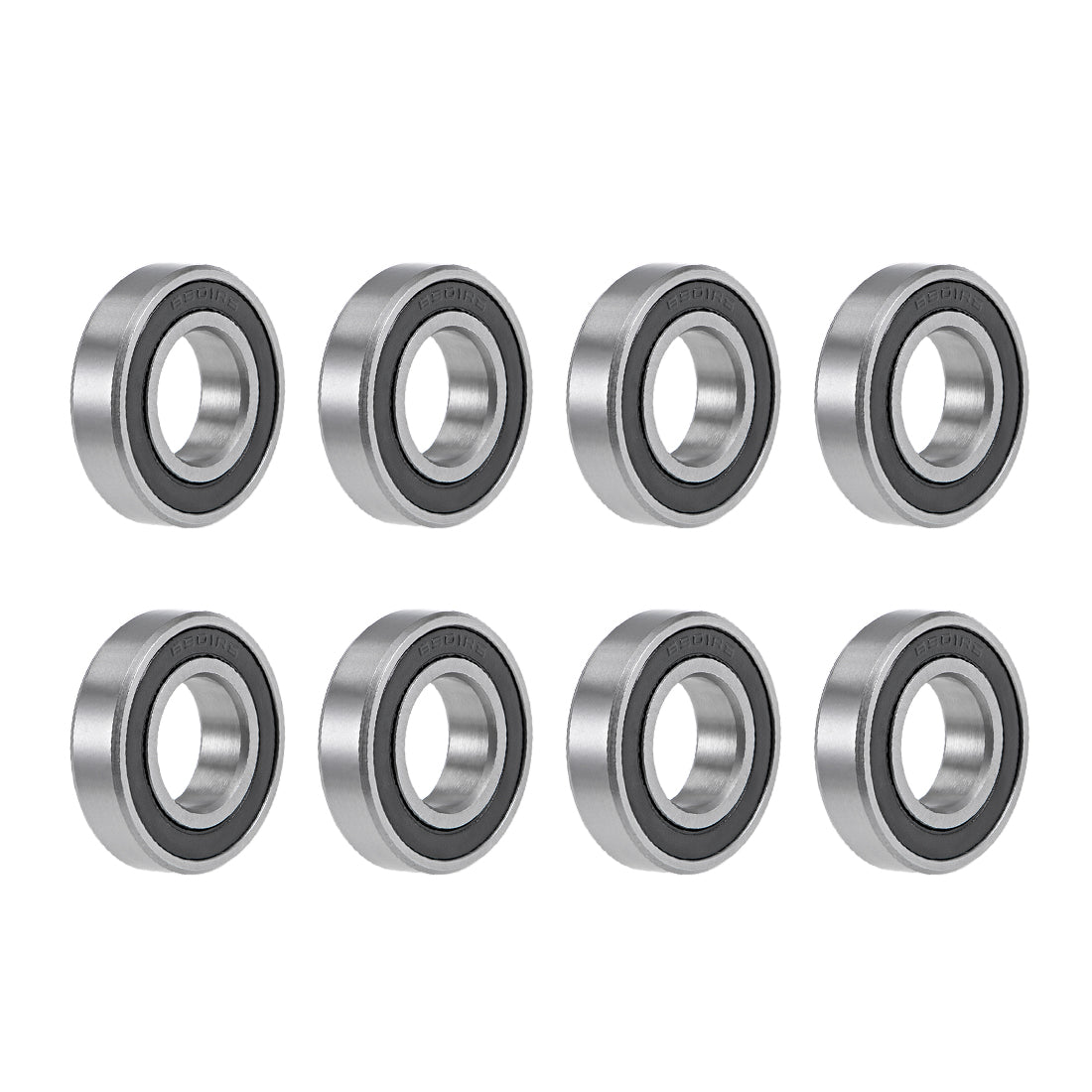 Harfington 6901-2RS Ball Bearings 12x24x6mm Double Sealed Chrome Steel Z2 ABEC1 8pcs