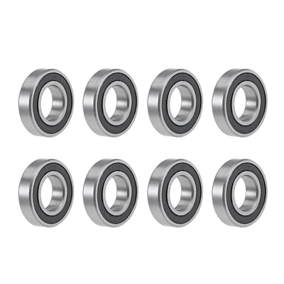 Harfington 6901-2RS Ball Bearings 12x24x6mm Double Sealed Chrome Steel Z2 ABEC1 8pcs