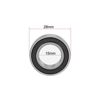 Harfington Deep Groove Ball Bearings Thin Section Double Sealed Chrome Steel ABEC1
