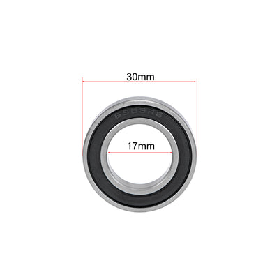 Harfington Deep Groove Ball Bearings Thin Section Double Sealed Chrome Steel ABEC1