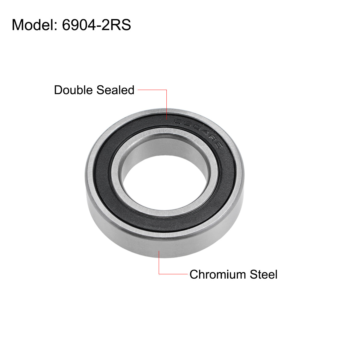 uxcell Uxcell Deep Groove Ball Bearings Thin Section Double Sealed Chrome Steel