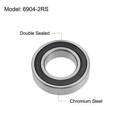 Harfington Uxcell Deep Groove Ball Bearings Thin Section Double Sealed Chrome Steel