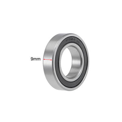 Harfington Uxcell Deep Groove Ball Bearings Thin Section Double Sealed Chrome Steel