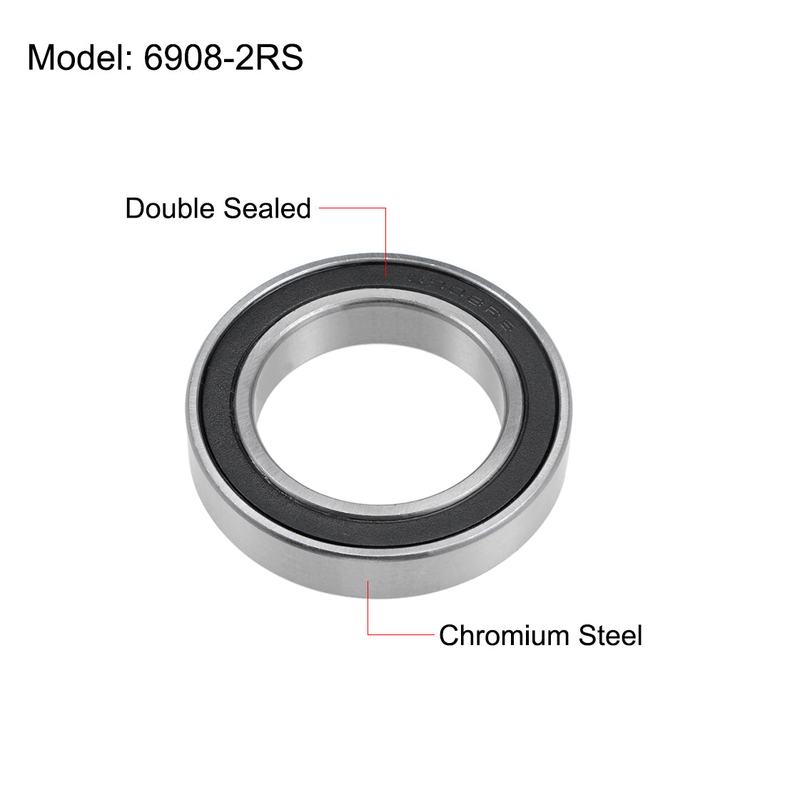 uxcell Uxcell Deep Groove Ball Bearings Thin Section Double Sealed Chrome Steel