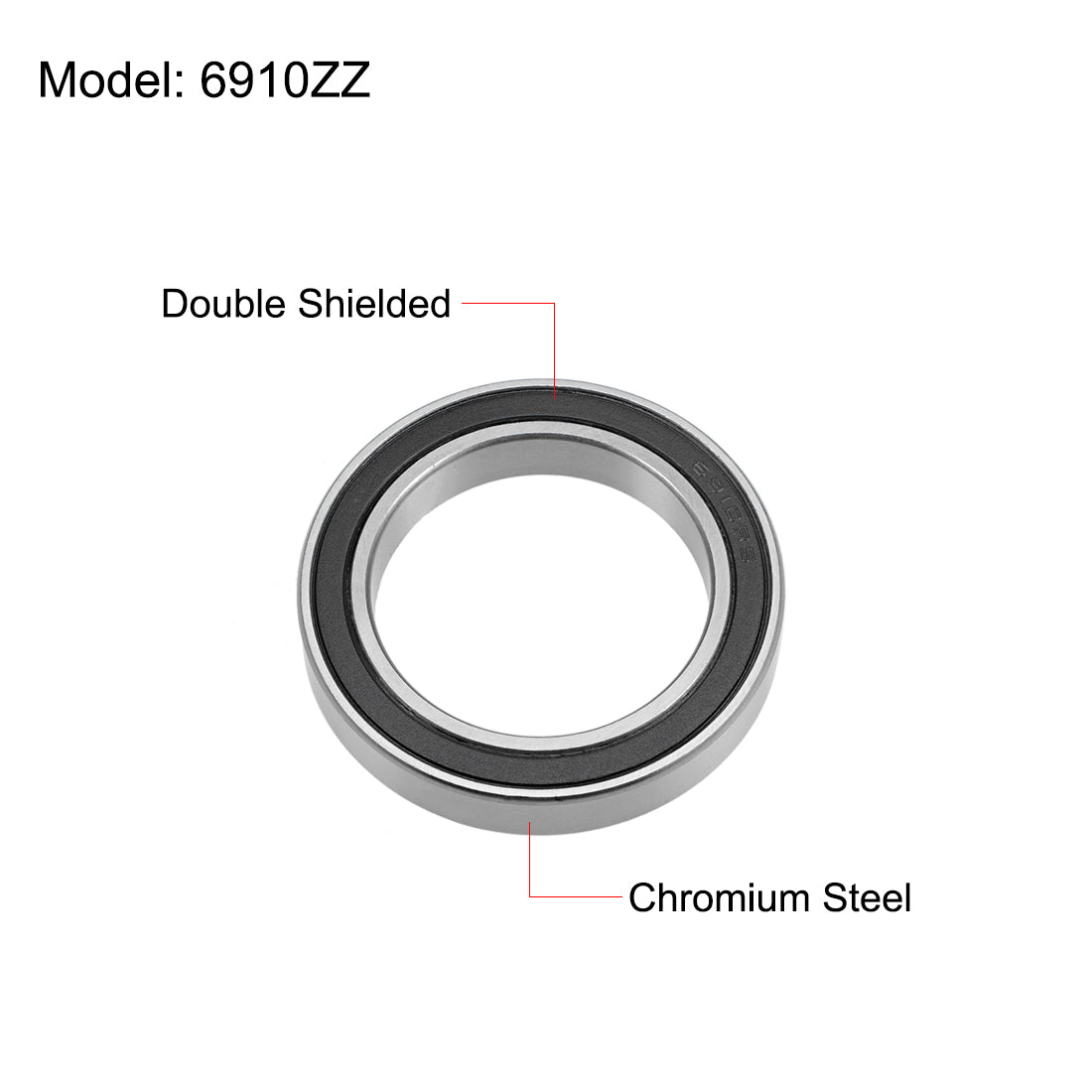 uxcell Uxcell Deep Groove Ball Bearings Thin Section Double Sealed Chrome Steel