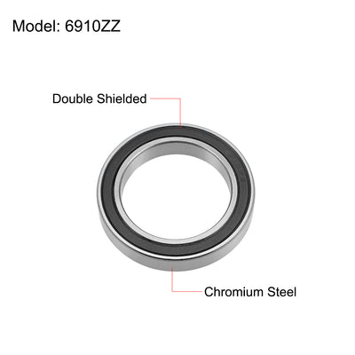 Harfington Uxcell Deep Groove Ball Bearings Thin Section Double Sealed Chrome Steel