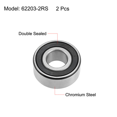 Harfington Deep Groove Ball Bearings Double Seal Chrome Steel