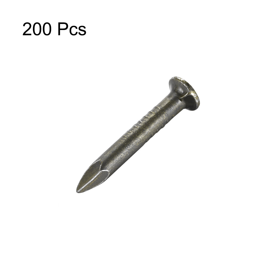 Harfington Hardware Nails Carbon Steel Point Tip Wall Cement Nail 20mm 0.8-inch Bronze Tone 200pcs