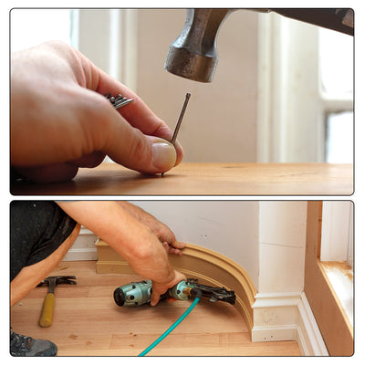 Harfington Finishing Nails Hand-Drive Hardware Carbon Steel Nail 35mm 1.4-inches 300pcs