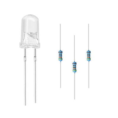 Harfington LED Diodes Kit w Resistors for Light Projects