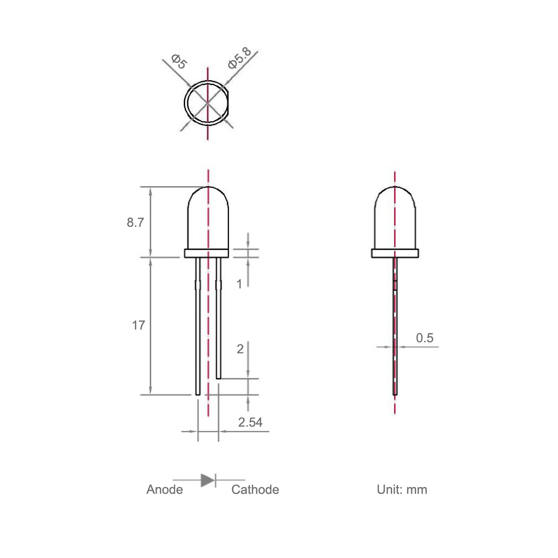 Harfington LED Diodes Kit w Resistors for Light Projects