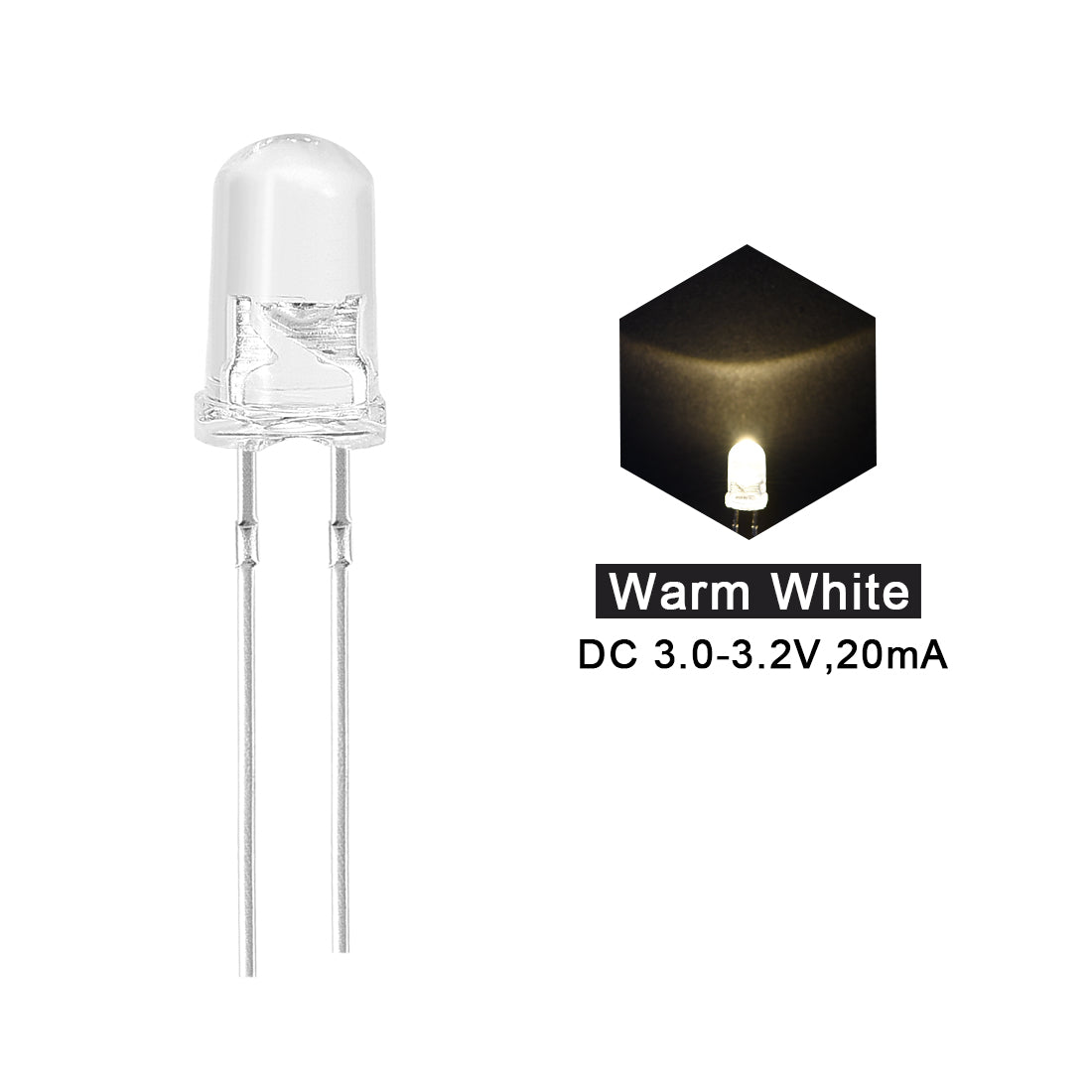 Harfington LED Diodes Kit w Resistors for Light Projects