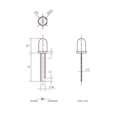 Harfington LED Diodes Kit w Resistors for Light Projects