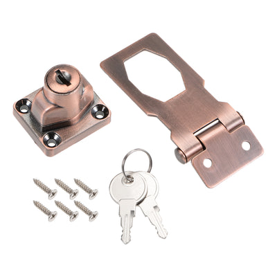 Harfington Drawer Desk Keyed Hasp Locks with Screws for Door Keyed Alike
