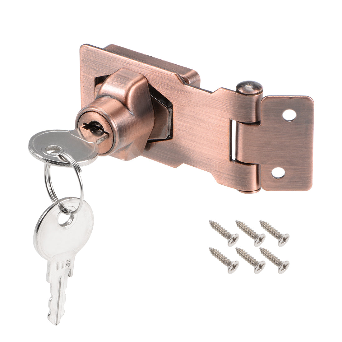 Harfington Drawer Desk Keyed Hasp Locks with Screws for Door Keyed Alike