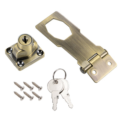 Harfington Drawer Desk Keyed Hasp Locks with Screws for Door Keyed Alike