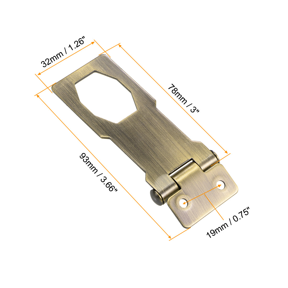 Harfington Drawer Desk Keyed Hasp Locks with Screws for Door Keyed Alike