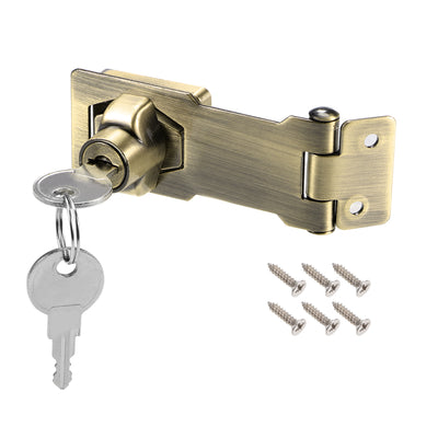 Harfington Drawer Desk Keyed Hasp Locks with Screws for Door Keyed Alike