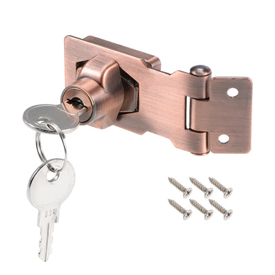 Harfington Keyed Hasp Locks with Screws for Door Keyed Alike