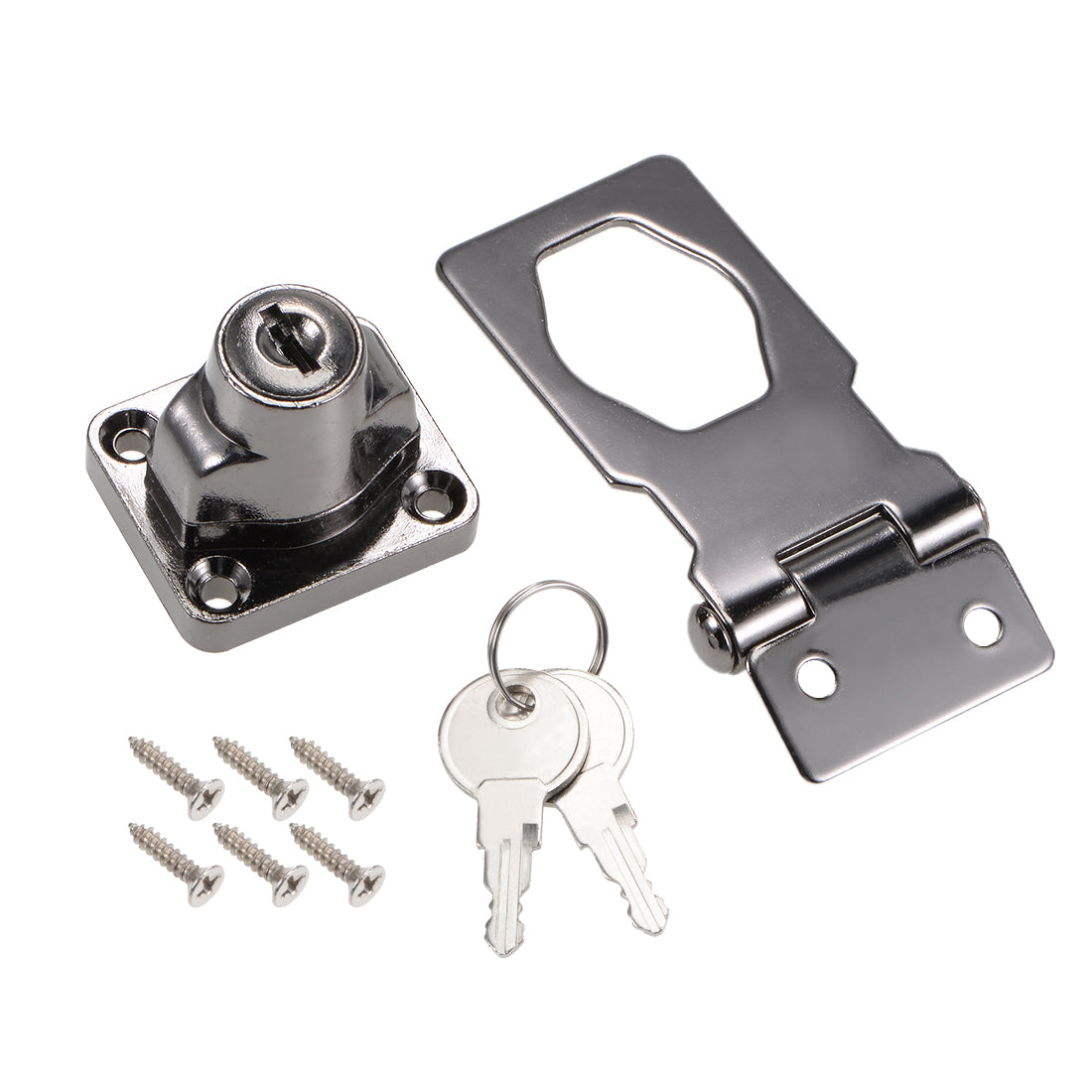 Harfington Keyed Hasp Locks with Screws for Door Keyed Alike