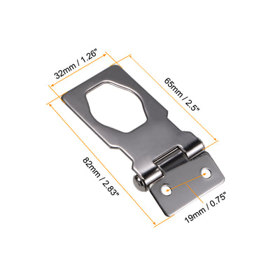 Harfington Keyed Hasp Locks with Screws for Door Keyed Alike