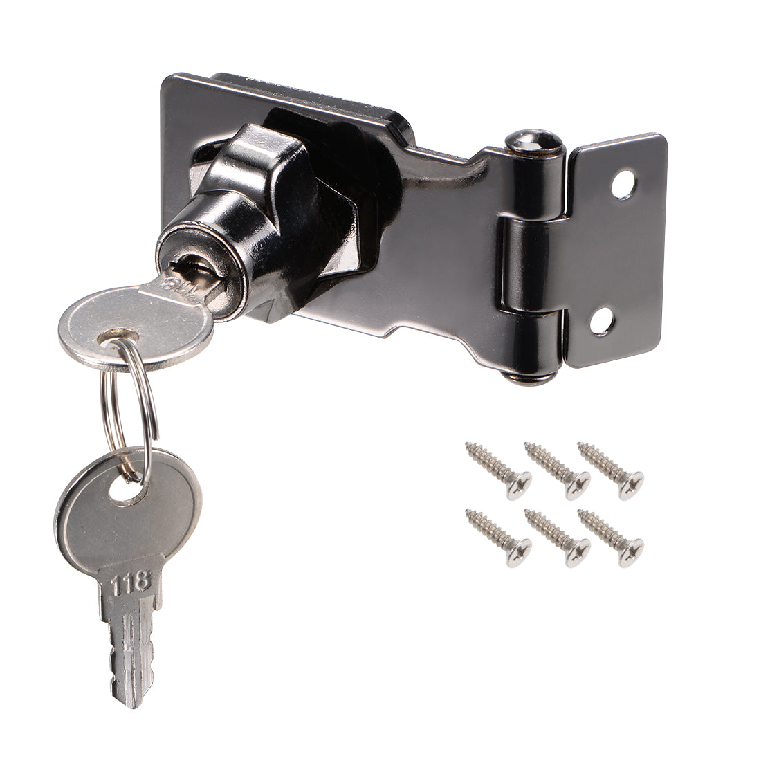 Harfington Keyed Hasp Locks with Screws for Door Keyed Alike