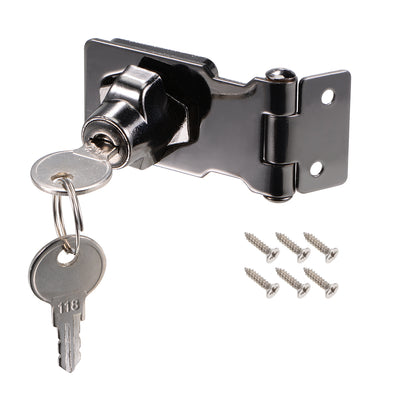 Harfington Keyed Hasp Locks with Screws for Door Keyed Alike