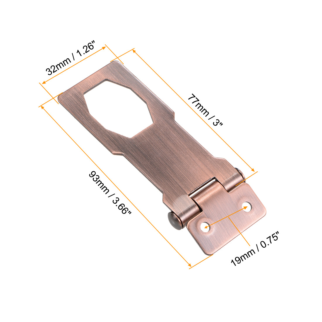 Harfington Keyed Hasp Locks with Screws for Door Keyed Alike