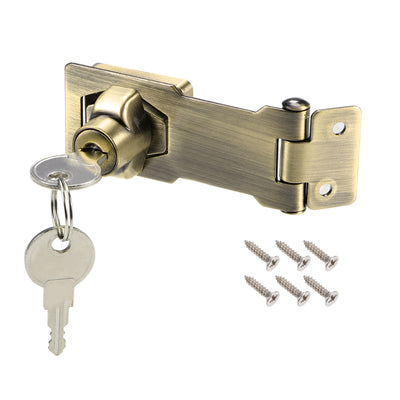 Harfington Keyed Hasp Locks with Screws for Door Keyed Alike