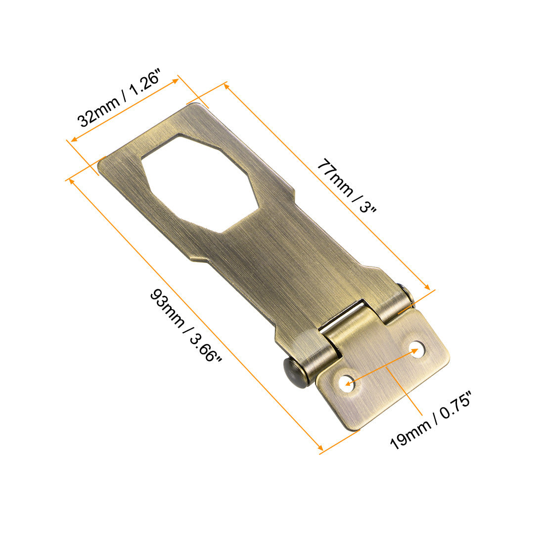 Harfington Keyed Hasp Locks with Screws for Door Keyed Alike 2 Pieces