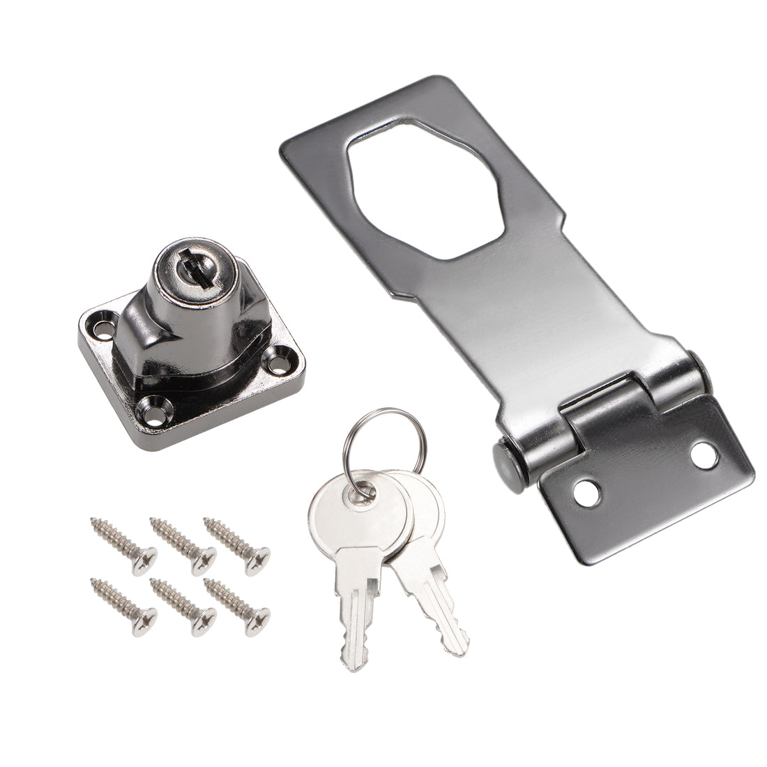 Harfington Keyed Hasp Locks with Screws for Door Keyed Alike