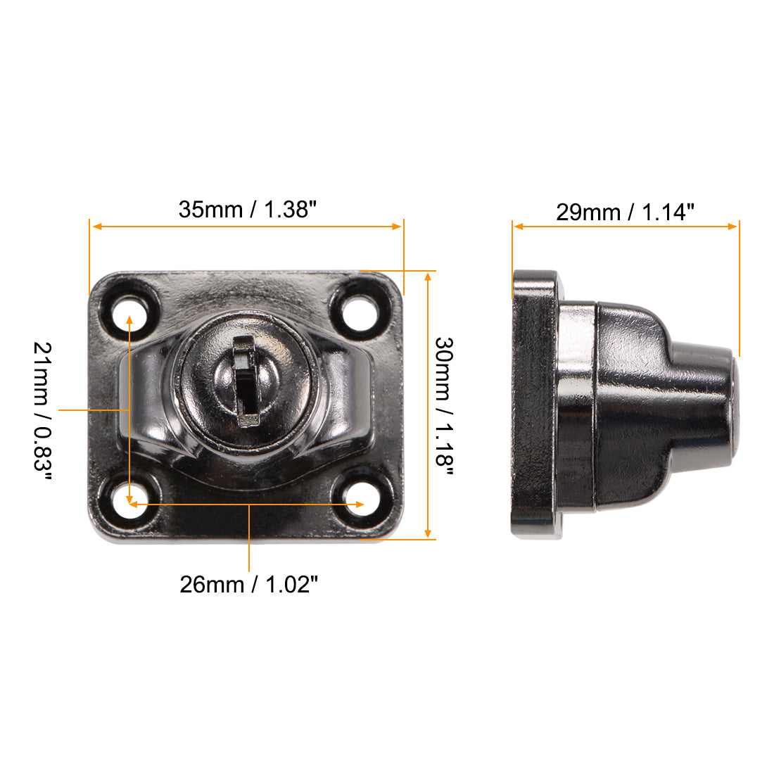 Harfington Keyed Hasp Locks with Screws for Door Keyed Alike
