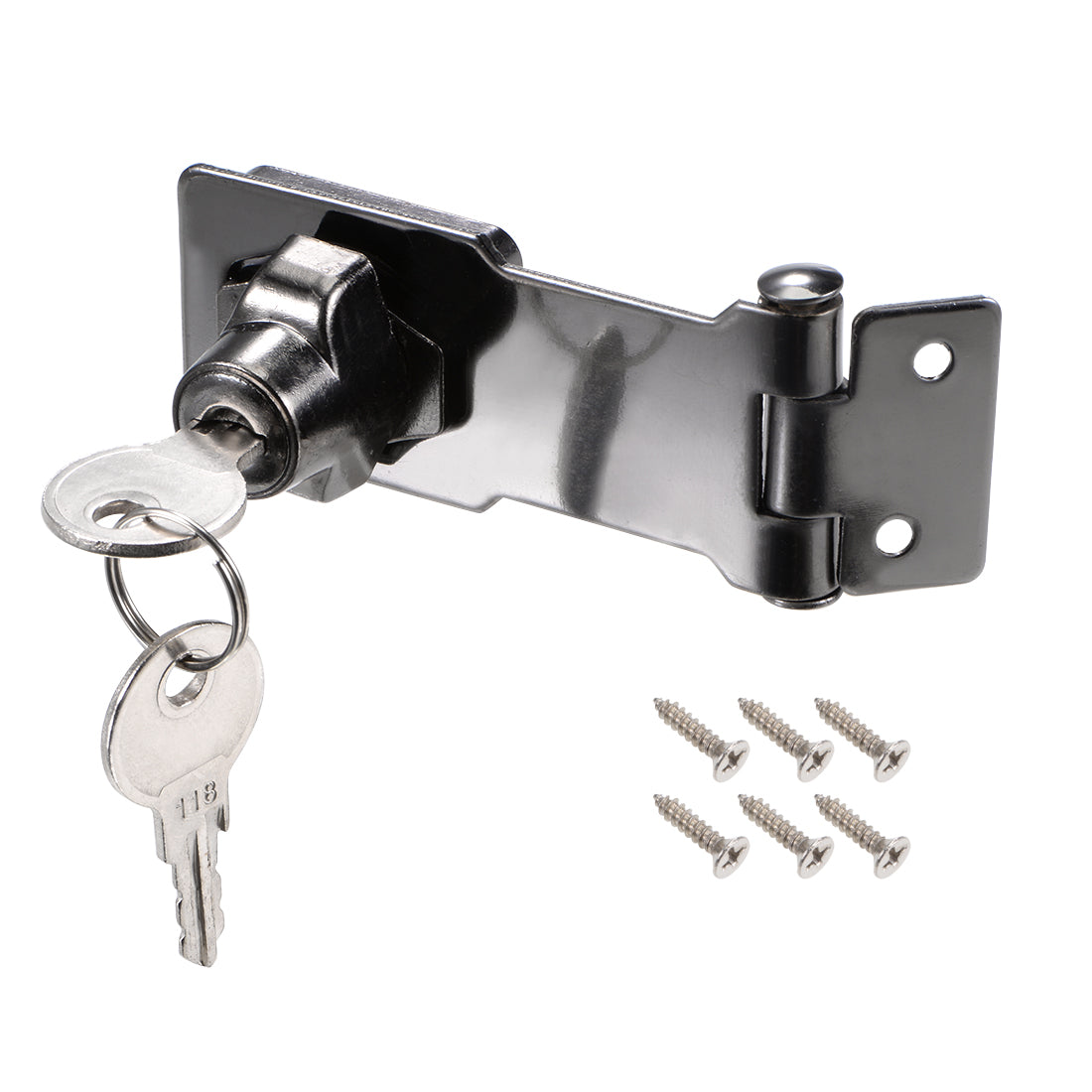 Harfington Keyed Hasp Locks with Screws for Door Keyed Alike