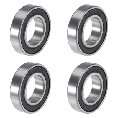 Harfington 6902-2RS Deep Groove Ball Bearings 15x28x7mm Double Sealed Chrome Steel P5 4pcs