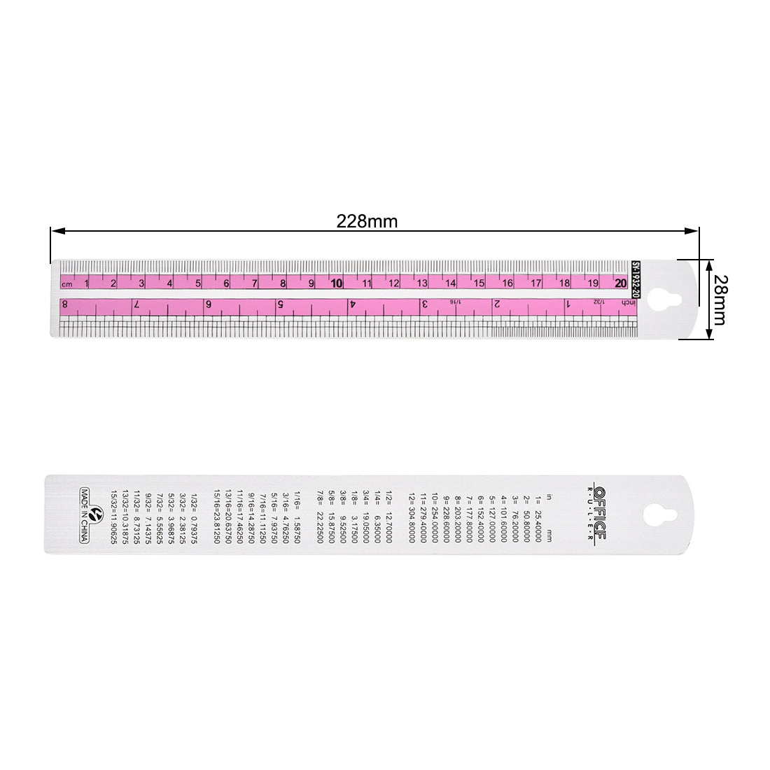 Harfington Aluminum Rulers Precision Straight Edge Metal Ruler Metric and Imperial Ruler