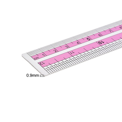 Harfington Aluminum Rulers Precision Straight Edge Metal Ruler Metric and Imperial Rulers