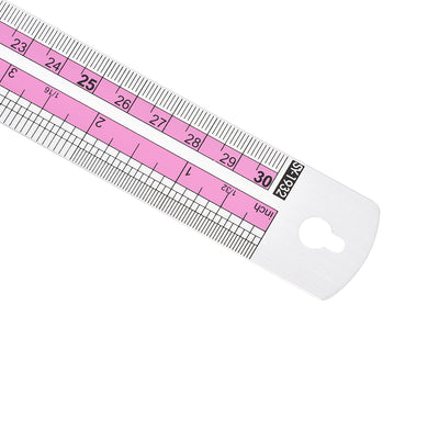 Harfington Aluminum Rulers Precision Straight Edge Metal Ruler Metric and Imperial Rulers