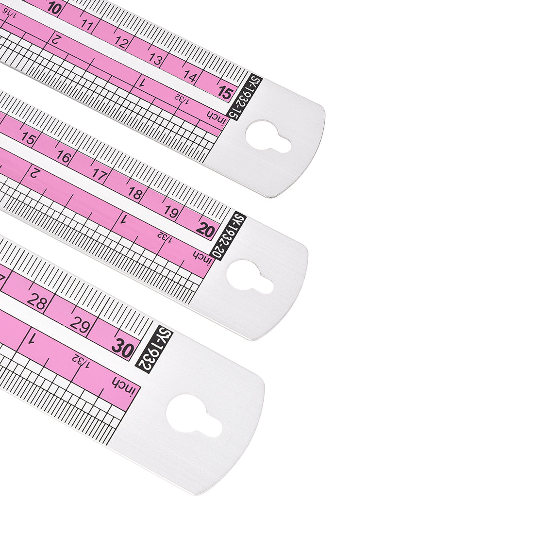 Harfington Aluminum Ruler Set Straight Rulers
