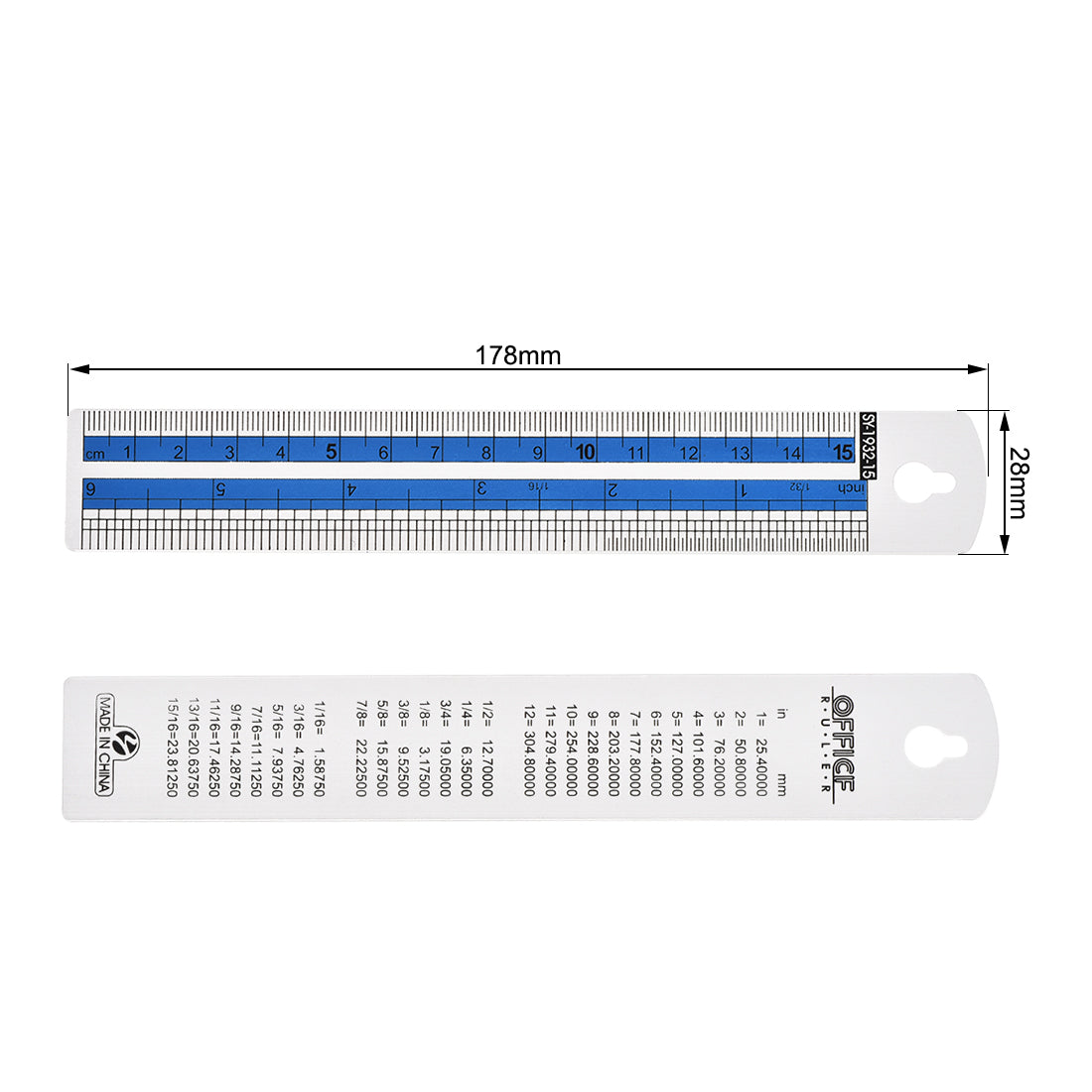 Harfington Aluminum Rulers Precision Straight Edge Metal Ruler Metric and Imperial Ruler